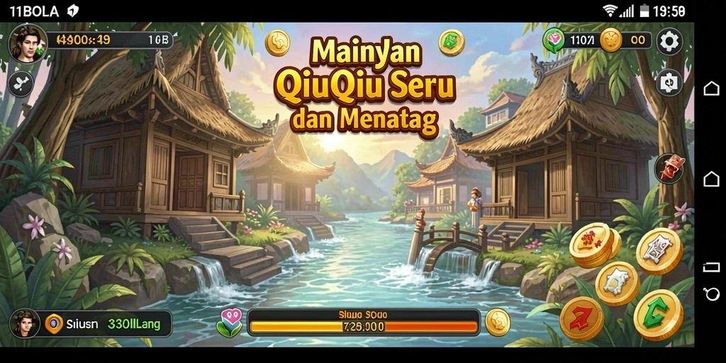 Gameplay QiuQiu yang menegangkan dan seru di 11BOLA.