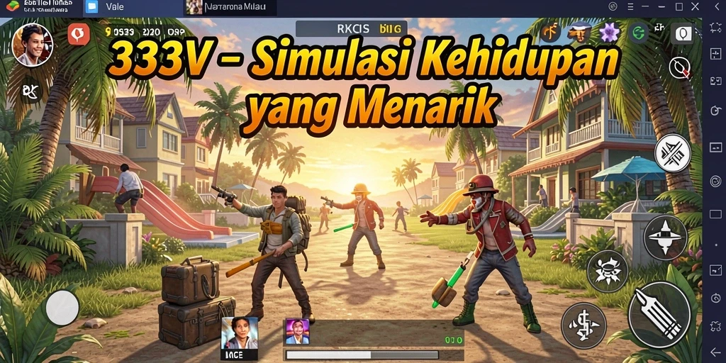 Tangkapan layar menunjukkan karakter dalam aksi gameplay Simulation yang seru.