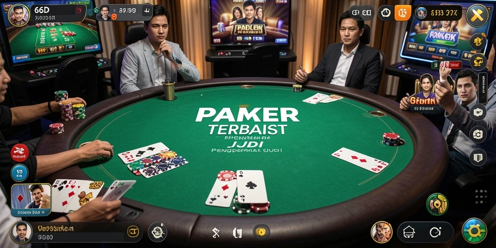 Screenshot menampilkan gameplay seru dan interaksi pemain dalam 66D Poker.