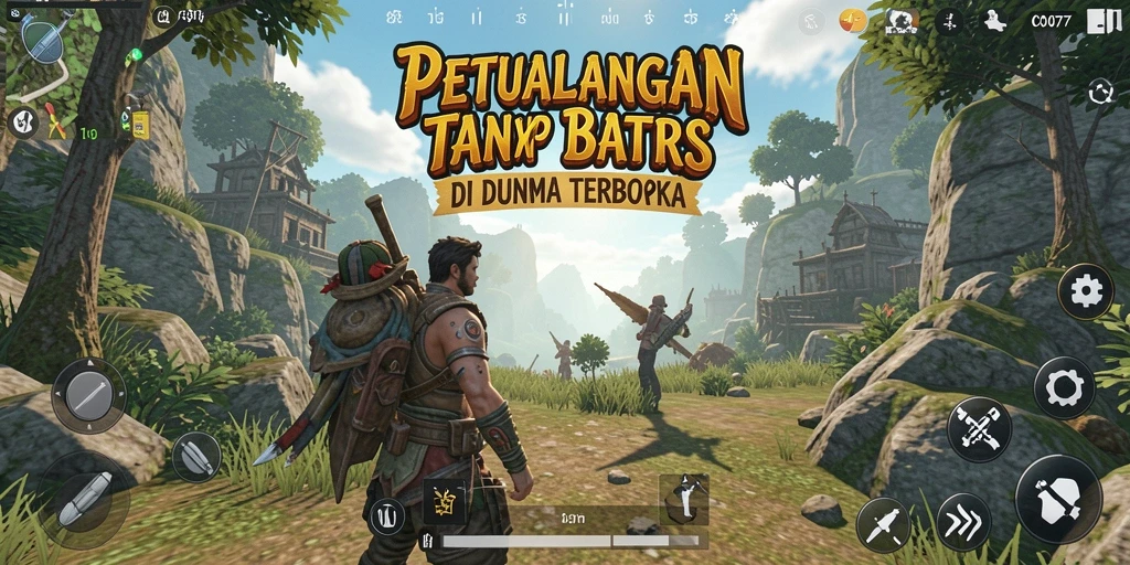 Screenshot C0077 menampilkan pemandangan indah dalam gameplay Open World.