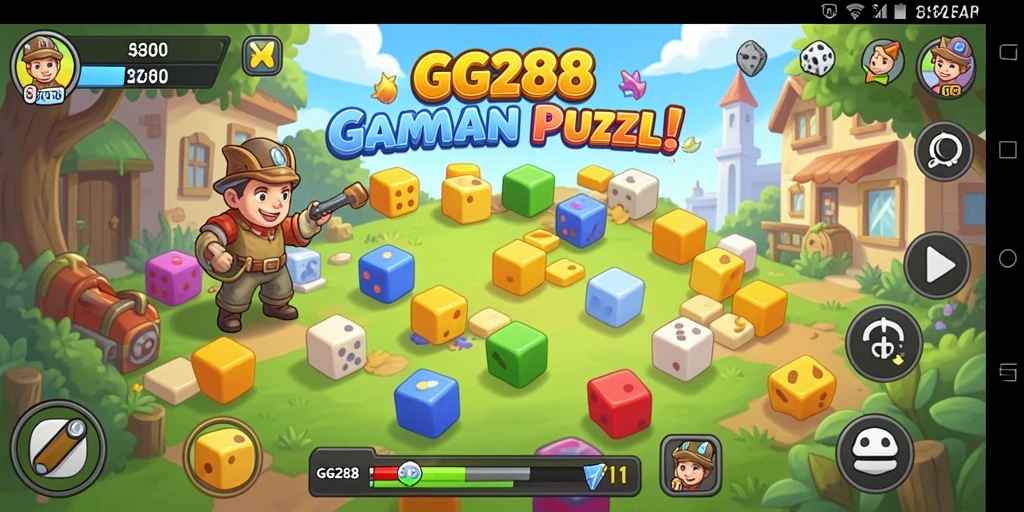 Gameplay seru GG288 yang menantang teka-teki Puzzle.