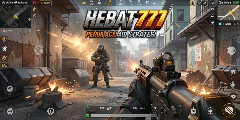 Tampilan menegangkan dari gameplay FPS HEBAT777 dengan aksi seru.