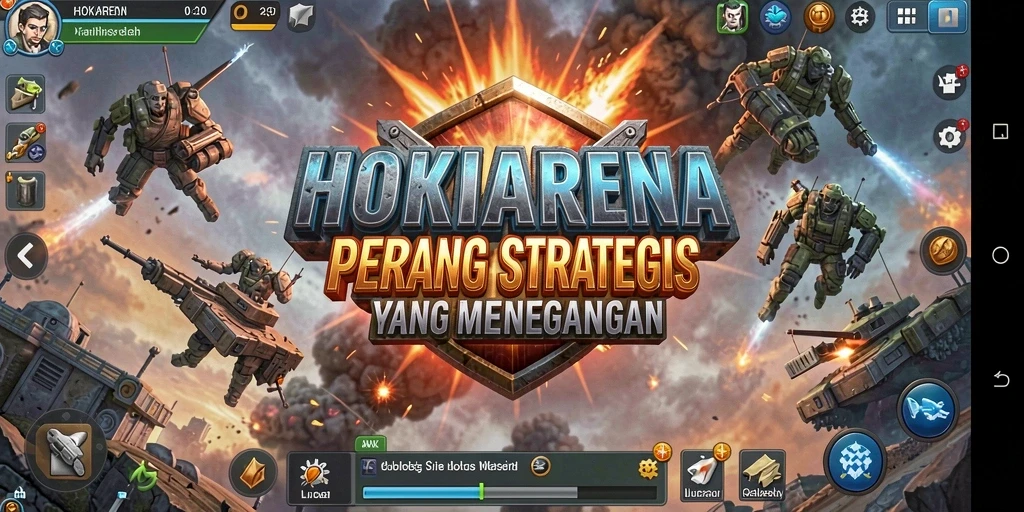 Screenshot yang menampilkan aksi strategis di HOKIARENA.