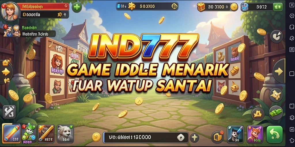 Gameplay IND777 menunjukkan kemajuan membangun kerajaan secara santai.