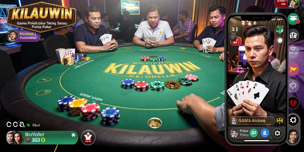 Tampilan gameplay poker yang seru di KILAUWIN.