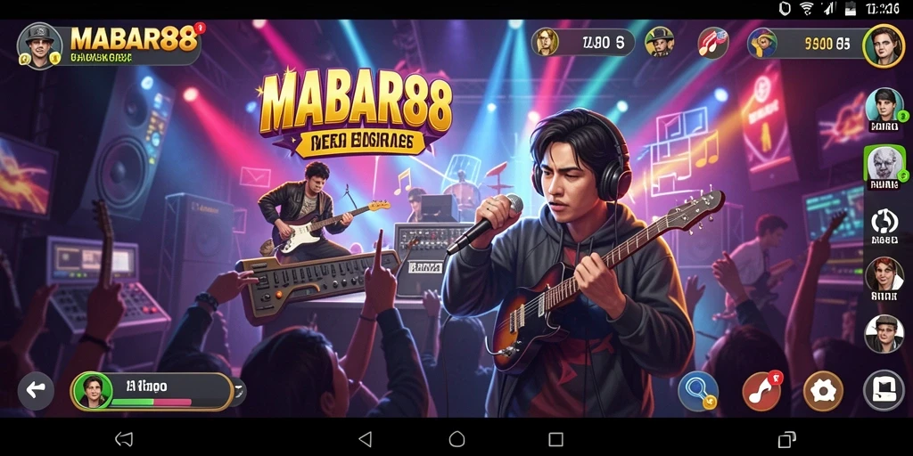 Tampilan gameplay MABAR88 dengan alunan musik yang menarik.