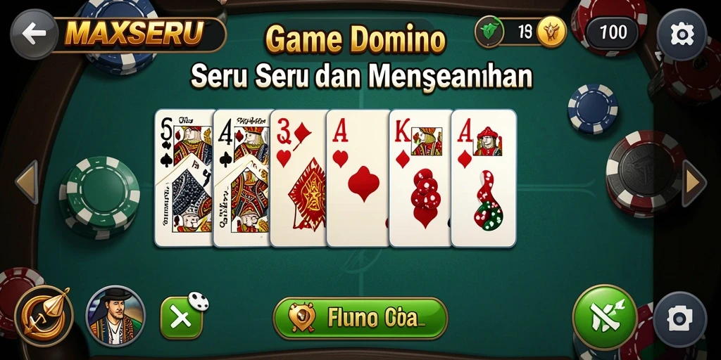 Tampilan gameplay menarik dari game Domino MAXSERU.