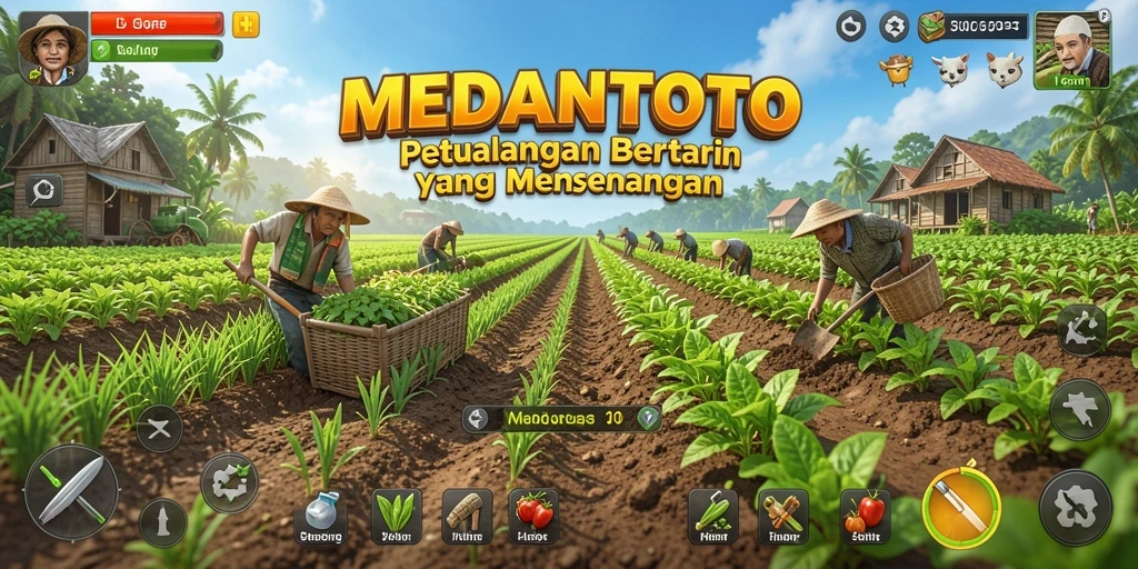 Tampilan gameplay pertanian yang menakjubkan dan interaktif.