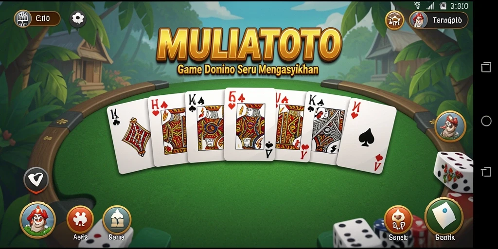 Tampilan gameplay seru dan menarik dari game Domino MULIATOTO.