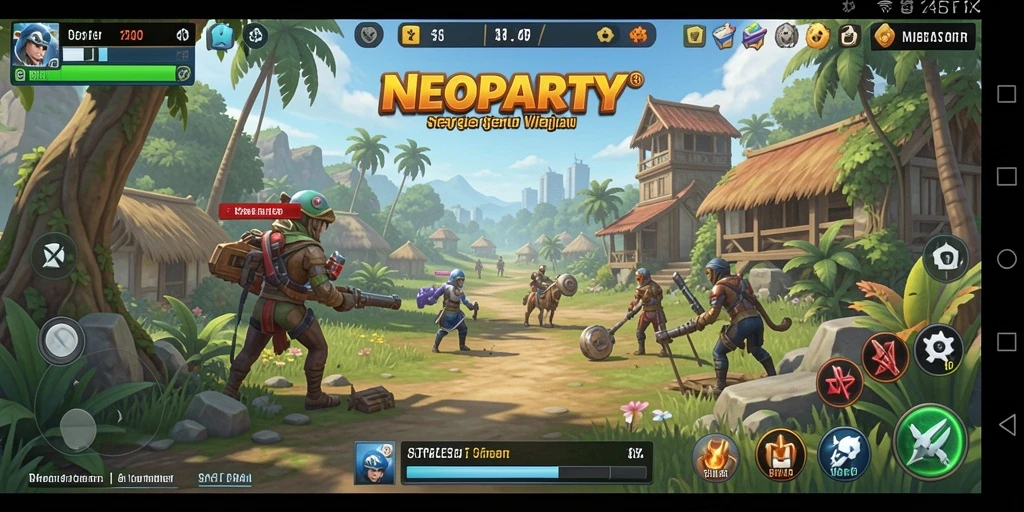 Tangkapan layar NEOPARTY yang menampilkan aksi strategi yang mendebarkan.