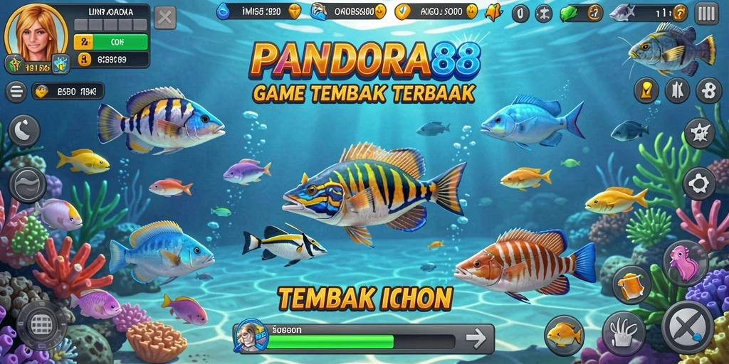 Tampilan gameplay PANDORA88 yang seru dan menegangkan saat menembak ikan.