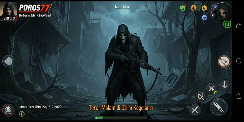Gameplay seram dengan suasana kegelapan yang mencekam.