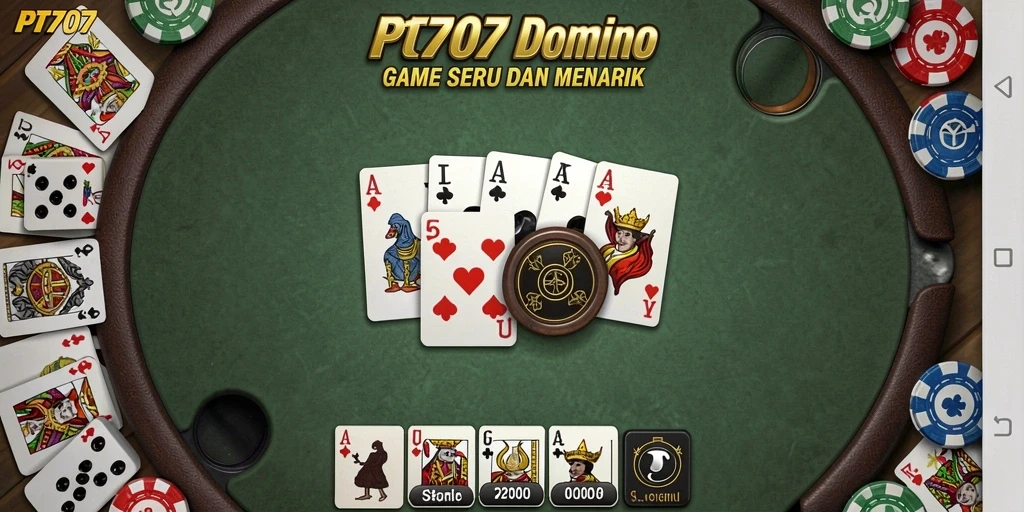 Tampilan gameplay seru dari PT707 dengan tema Domino.