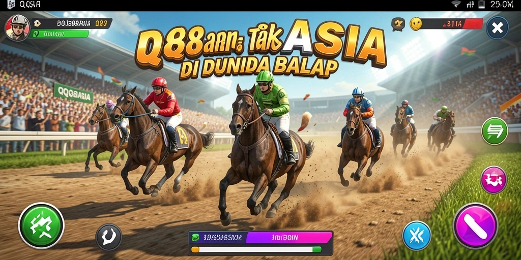 Tampilan gameplay QQ88ASIA yang seru dan menegangkan di lintasan balap.