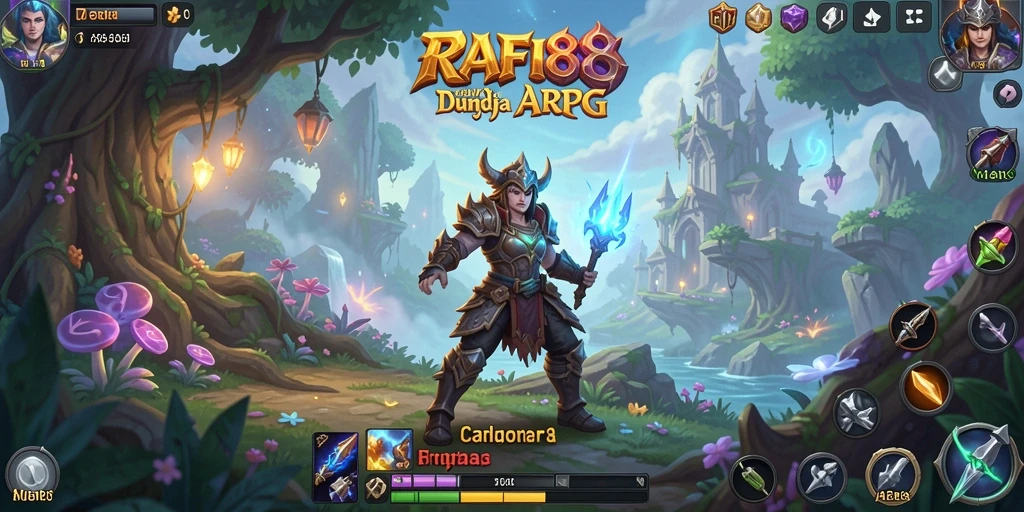 Tampilan utama gameplay ARPG yang penuh aksi di RAFI88.
