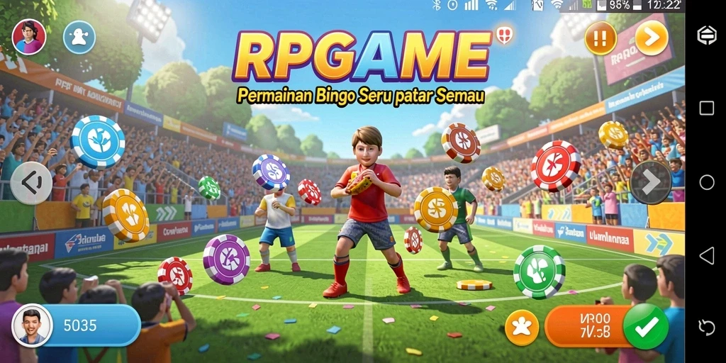 Screenshot RPGAME menampilkan keseruan gameplay Bingo yang mendebarkan.