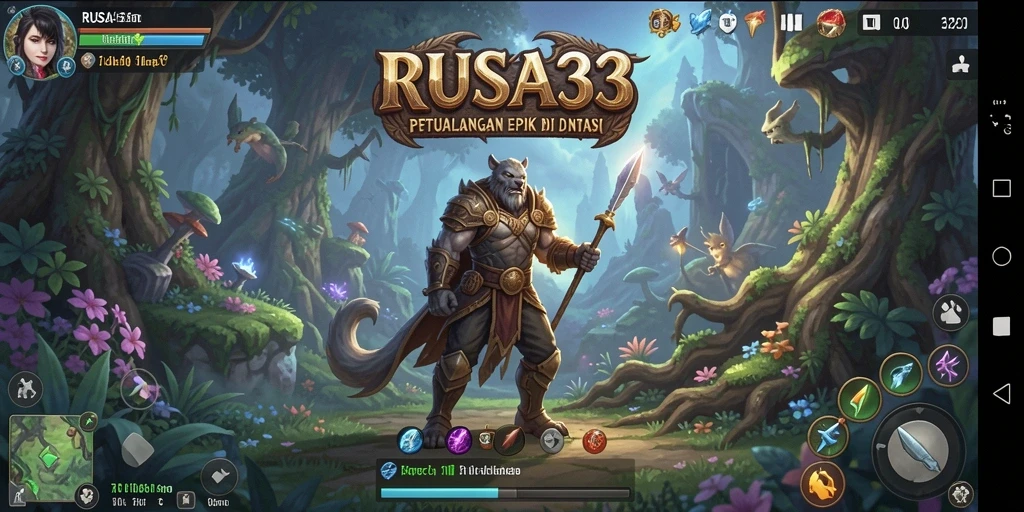 Screenshot utama RUSA33 yang menunjukkan karakter dalam pertempuran menegangkan.