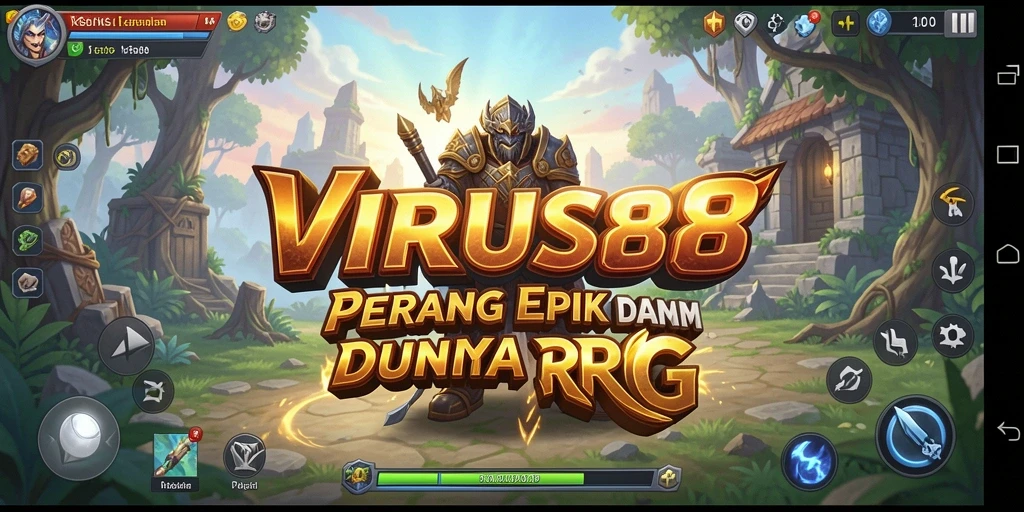 Screenshot gameplay <strong>VIRUS88</strong> yang menampilkan pertempuran seru dalam dunia RPG.