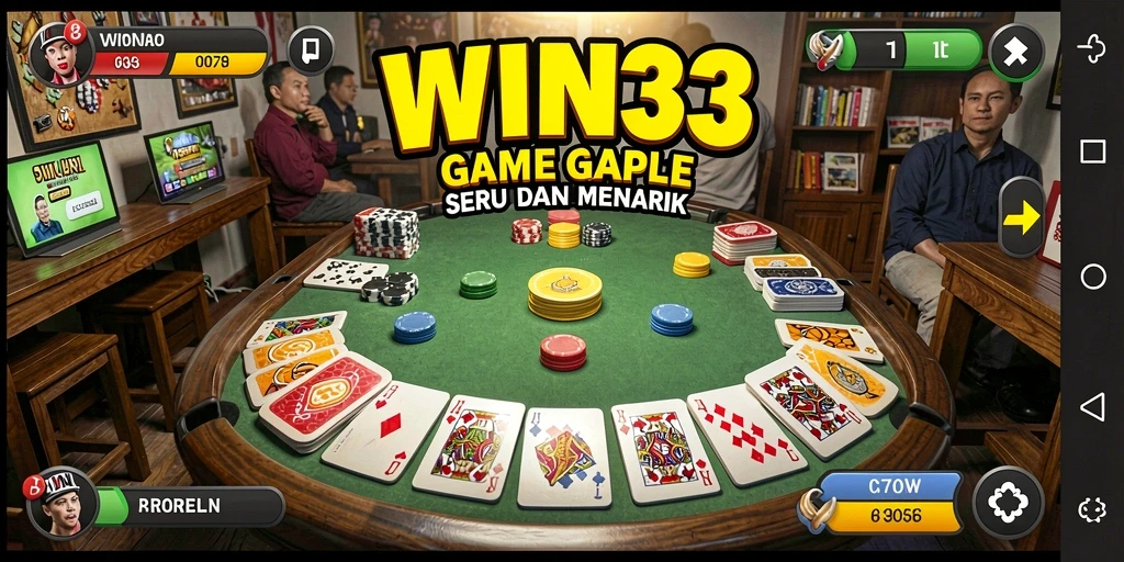 Tampilan gameplay Gaple yang seru dan interaktif dari WIN33.